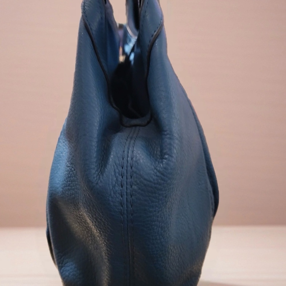 Coach Lily Bohemian Blue Leather Shoulder Bag - Picture 4 of 6